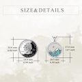 wholesale 925 Sterling Silver Created Turquoise Mountain Gold Sun Pendant Necklace For Women-0-2