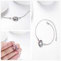 wholesale 925 Sterling Silver Infinity Circle Bracelet Wholesale With Rainbow Charm-0-30