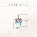wholesale 925 Sterling Silver Cow Moonstone Pendant Necklace-0-4