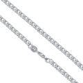 wholesale Sterling Silver Cubic Zirconia Simulated Diamond Tennis Necklace 14 26 -0-5