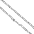 wholesale 925 Sterling Silver Green Cubic Zirconia Tennis Necklace 14-26 Chain Length  for Women and Men-0-5