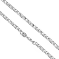 wholesale 925 Sterling Silver Green Cubic Zirconia Tennis Necklace 14-26 Chain Length  for Women and Men-cubic zirconia tennis necklace-4mm-16 inch-White