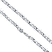 wholesale 925 Sterling Silver Green Zircon Necklace Wholesale With Clasp-cubic zirconia tennis necklace-4mm-16 inch-White