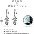 wholesale Sterling Silver Opal Celtic Knot Dangle Earrings Irish Jewelry Gift-0-9