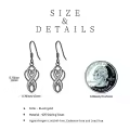 wholesale 925 Sterling Silver White Opal Celtic Knot Drop Earrings Wholesale Irish s for Women-0-9