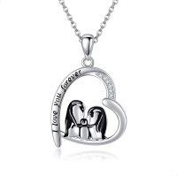 wholesale 925 Sterling Silver Penguin Love Forever Pendant Necklace s for Women-Penguin