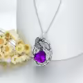 wholesale 925 Sterling Silver Birthstone Raven Necklace for Women-0-3