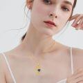 wholesale 925 Sterling Silver Heart Pendant Necklace Wholesale Gold Plated-0-6