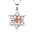 wholesale 925 Sterling Silver Star Of David Necklace With Open Book Pendant-0-0