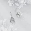 wholesale 925 Sterling Silver Teardrop Filigree Butterfly Drop Earrings with Abalone Inlay-0-3