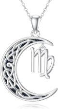 wholesale Sterling Silver Zodiac Necklace 12 Constellations Pendant Jewelry for Women Men-0-16