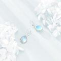 wholesale 925 Sterling Silver Rainbow Moonstone Teardrop Leverback Earrings with Filigree Design-0-3