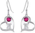 wholesale Sterling Silver Highland Cow Sunflower Dangle Stud Leverback Hoop Earrings-0-10