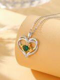 wholesale 925 Sterling Silver & Cubic Zirconia Claddagh Heart Pendant Necklace for Women-0-1
