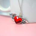 wholesale Sterling Silver Crystal Heart Urn Necklace for Ashes Memorial Keepsake Pendant-0-8