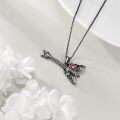 wholesale 925 Sterling Silver Skull Heart Necklace Pendant-0-4