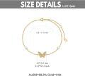 wholesale 14K Gold Butterfly Charm Pearl Anklet for Women and Girls - Elegant Jewelry Accessory-0-4