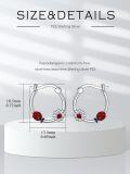 wholesale 925 Sterling Silver Ladybug Daisy Flower Hoop Earrings - Cute  for Women & Girls-0-1