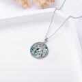 wholesale Sterling Silver Crystal Abalone Shell Animal Pendant Tree of Life Necklace-0-22
