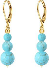 wholesale 14K Gold Knight Templar Shield Pendant Necklace with 20+2 inch Chain-Blue Turquoise