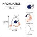 wholesale 925 Sterling Silver Blue CZ Heart Mermaid Tail Pendant Necklace-0-4