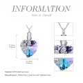 TOUPOP 925 Sterling Silver Rose Crystal Flower Cremation Urn Necklace-0-4