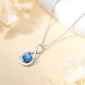 wholesale TOUPOP December Birthstone Necklace For Women Topaz Necklace Pendant 929 Sterling Silver Infinity Love Moon Jewelry Birthday Christmas Gifts For Women Mom Wife Girlfriend -0-4