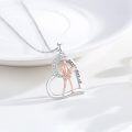 wholesale 925 Sterling Silver Tennis Player Pendant Necklace Never give up Sporty s for Women-0-1