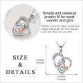 wholesale 925 Sterling Silver Heart Infinity Pendant - Mom and Baby Love Necklace for Women Girls Gifts-0-5