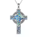 wholesale 925 Sterling Silver Celtic Knot Abalone Shell Cross Pendant Necklace Wholesale for Women Men - Religious Christian s-0-0