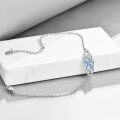 wholesale 925 Sterling Silver Infinity Love Charm Bracelet with Opal and Celtic Knot Design - For Women & Girls-0-7