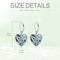 wholesale 925 Sterling Silver Celtic Knot Abalone Shell Heart Leverback Earrings  for Women-0-5