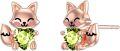 wholesale 925 Sterling Silver Pink Crystal Love Heart Fox Stud Earrings for Girls and Women-0-22