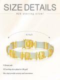 wholesale 925 Sterling Silver Green Jade Link Bracelet Wholesale With Intricate Clasp Design-0-31