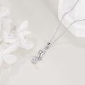 wholesale 925 Sterling Silver Teardrop Crystal Squirrel Necklace for Women Girls Gifts-0-4