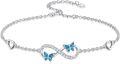 wholesale Butterfly Bracelet For Women Sterling Silver Infinity Bracelet Adjustable Bule Opal Animal Butterfly Jewelry Christmas Gifts For Women Mom Wife Daughter Sister Friend -0-0