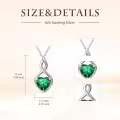 TOUPOP Sterling Silver Birthstone Infinity Heart Pendant Necklace-0-5