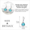 wholesale Sterling Silver Moonstone Leverback Teardrop Dangle Earrings for Women-0-28