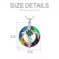 TOUPOP Sterling Silver Crystal Celtic Knot Cross Necklace-0-2
