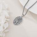 wholesale 925 Sterling Silver St. Christopher Medal Pendant with Chain - Protection and Guidance Charm for Men & Women-0-2