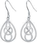 wholesale 925 Sterling Silver Teardrop Celtic Knot Drop Earrings - Irish s for Women-0-0