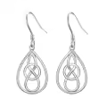 wholesale 925 Sterling Silver Teardrop Celtic Knot Drop Earrings Wholesale - Irish s for Women-0-0