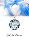 wholesale TOUPOP Star Necklace For Women Pentagram Necklace 925 Sterling Silver Crystal Necklace Star Of David Jewelry Gift For Women Wife Sister Daughter Mom Birthday Mothers Day Christmas Gift -0-2