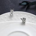 wholesale 925 Sterling Silver French Bulldog Stud Earrings for Women - Cute Dog-0-4