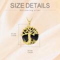 wholesale 925 Sterling Silver Tree Of Life Pendant Necklace Wholesale With Green Gemstone-0-35