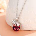wholesale 14K Gold Pink Crystal Black Cat Pendant Necklace for Women Cats Lover-0-8