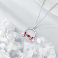 wholesale 925 Sterling Silver Headphone & Heartbeat Music Lover's Gift Necklace-0-2