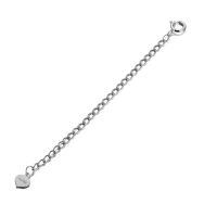wholesale 14k Rose Gold Chain Bracelet Wholesale With Heart Charm-White Gold gold cable chain extender