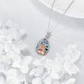 wholesale 925 Sterling Silver Abalone Shell Rose Gold Fairy Pendant Necklace-0-4