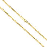 wholesale 925 Sterling Silver & 14K Gold Plated Round Chain - Exquisite, Delicate, Shiny, Comfortable, Hypoallergenic Jewelry for Men & Women-Width: 1.5MM
